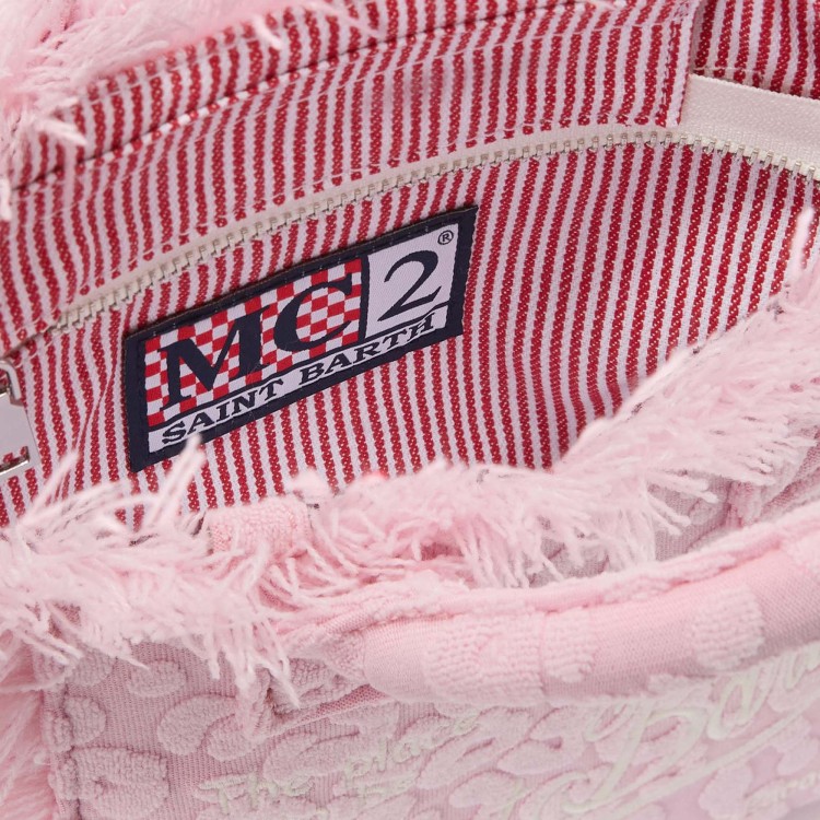 SAINT BARTH Borsa Colette rosa leopardata in spugna bambina