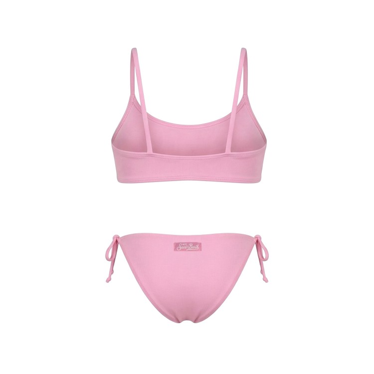 SAINT BARTH Bikini rosa con strass bambina