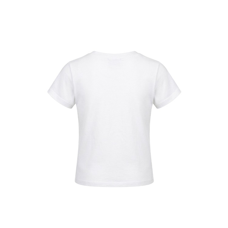 SAINT BARTH T-shirt bianca con ricamo "selfie queen" bambina