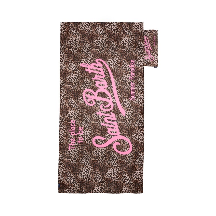 SAINT BARTH Telo mare leopardato bambina