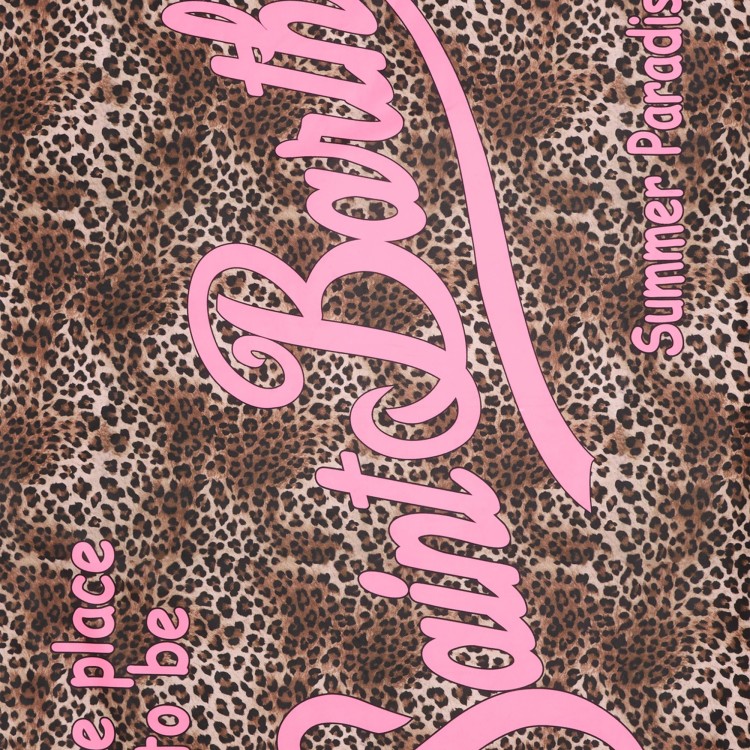 SAINT BARTH Telo mare leopardato bambina