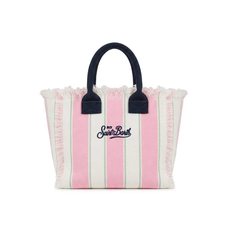 SAINT BARTH Borsa Colette rosa a righe bambina