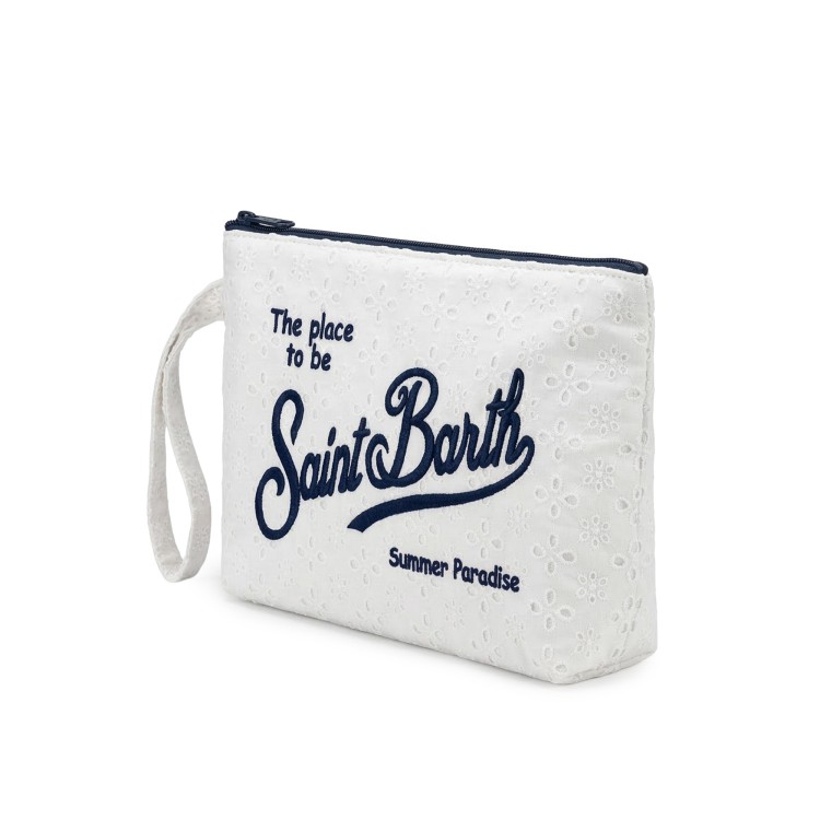 SAINT BARTH Pochette grande bianca sangallo bambina