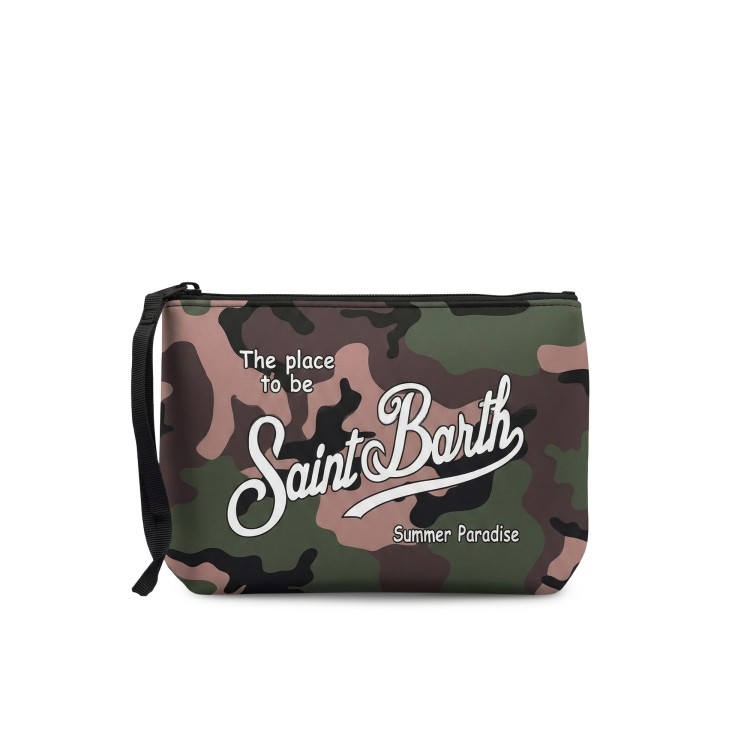 SAINT BARTH Pochette verde mimetica bambino