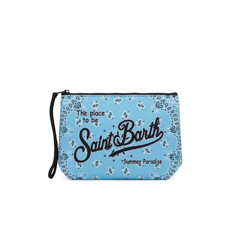 SAINT BARTH Pochette celeste bandana bambini