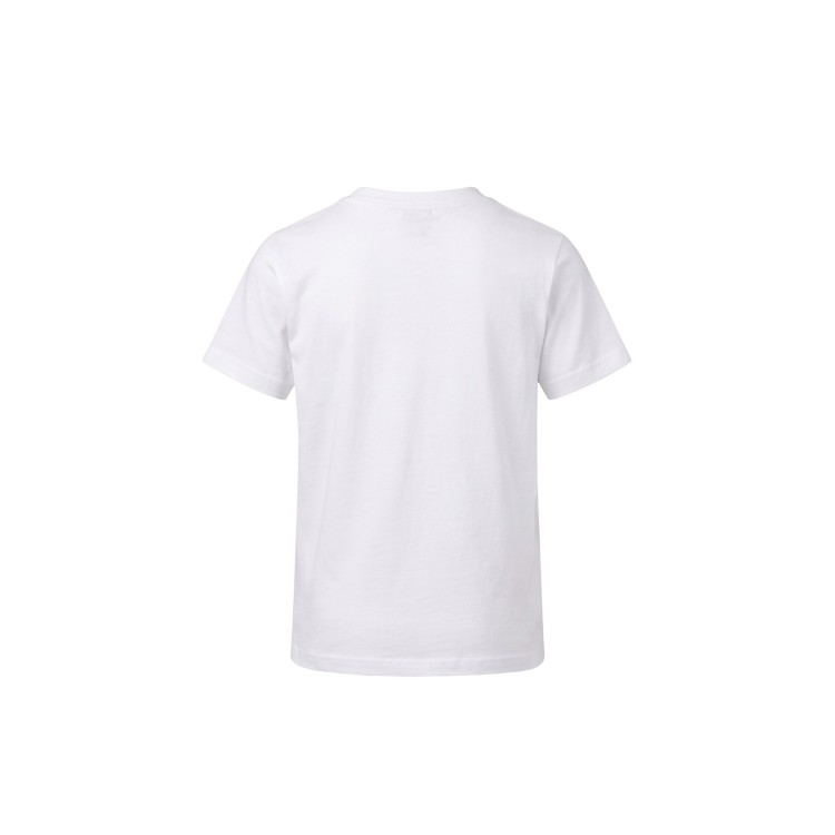 SAINT BARTH T-shirt bianca con patch logo animalier bambina