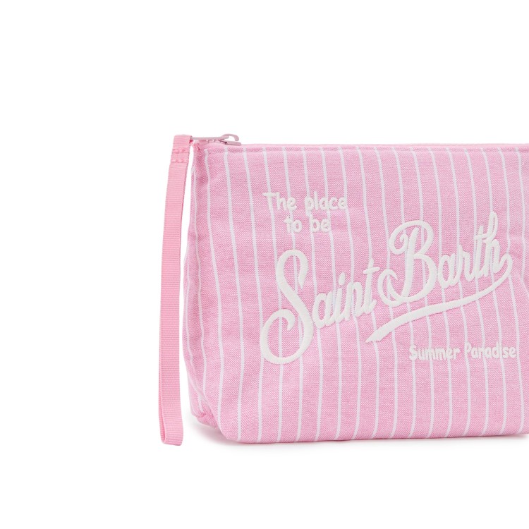 SAINT BARTH Pochette a righe rosa bambina