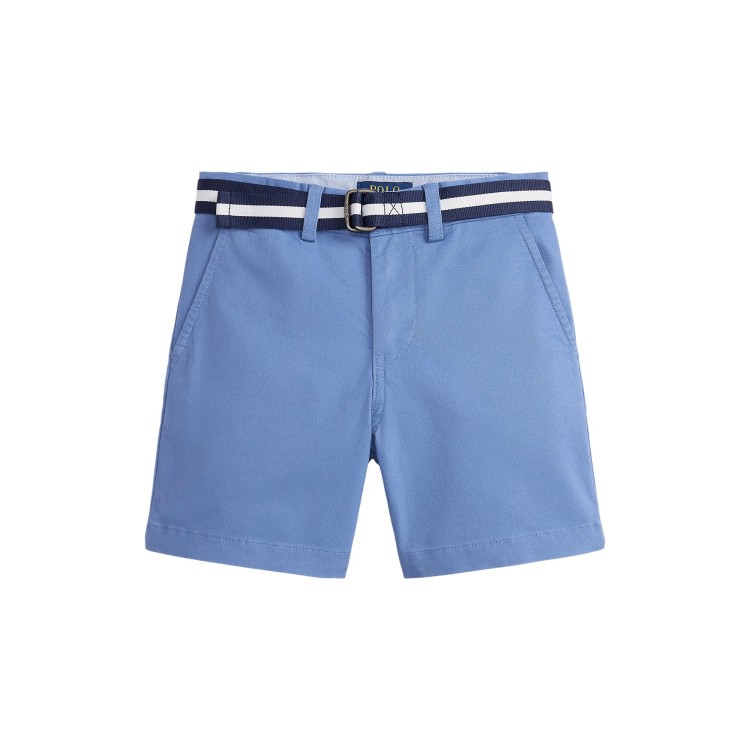 RALPH LAUREN Pantaloncini slim fit celesti bambino
