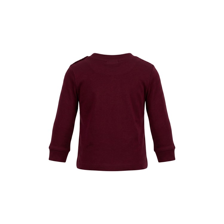 RALPH LAUREN T-shirt girocollo bordoeaux neonato