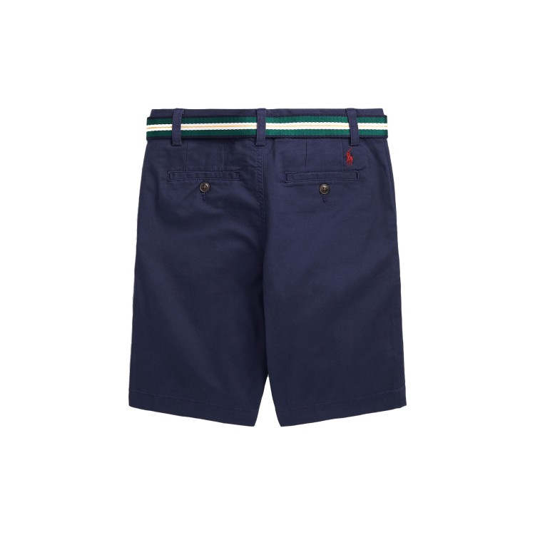 RALPH LAUREN Shorts blu navy in cotone bambino