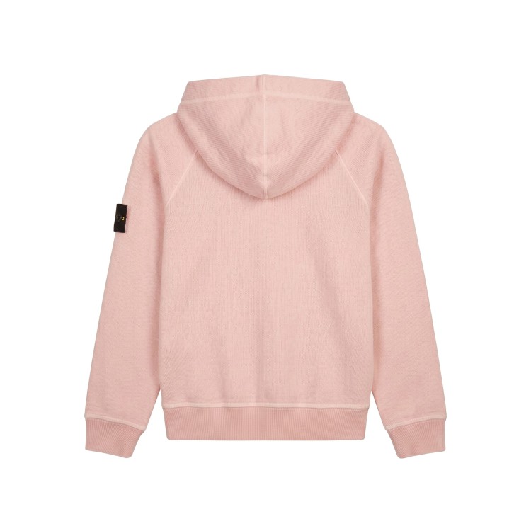 STONE ISLAND Felpa rosa antico con cappuccio Compass bambini