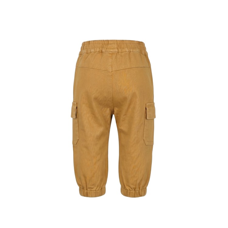 MOSCHINO Pantaloni marroni con applicazione neonato