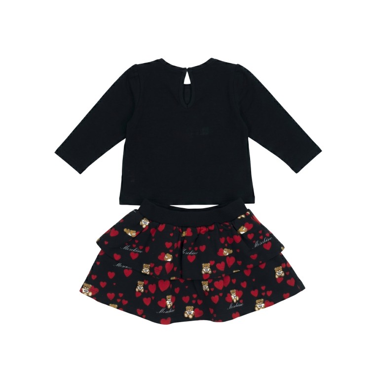 MOSCHINO Completo due pezzi nero neonata