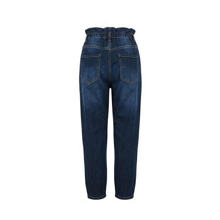 DONDUP Jeans scuro con vita elasticizzata bambina
