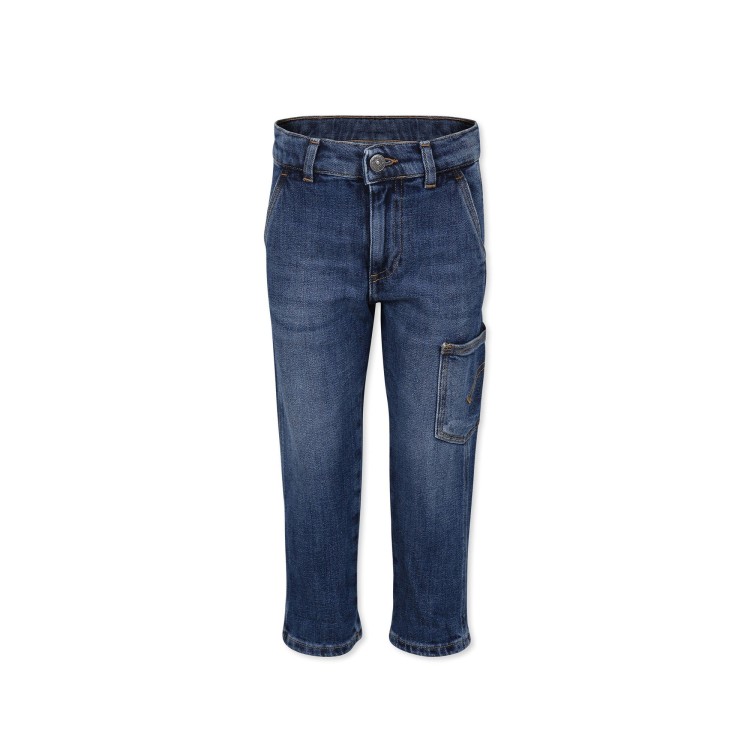 DONDUP Jeans blu con tasca bambini