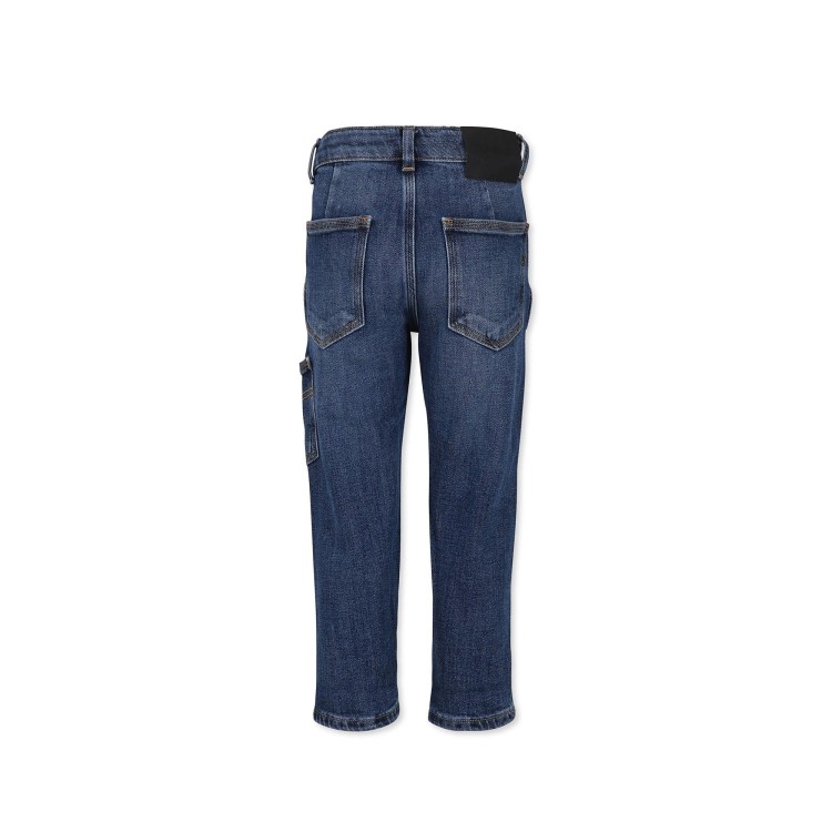 DONDUP Jeans blu con tasca bambini