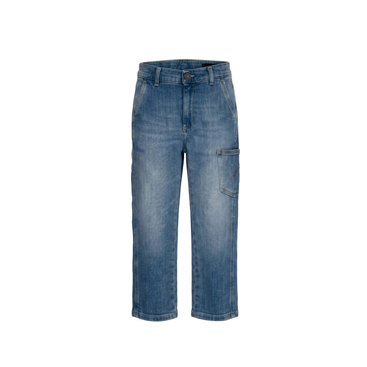 DONDUP Pantalone jeans con lavaggio chiaro bambino