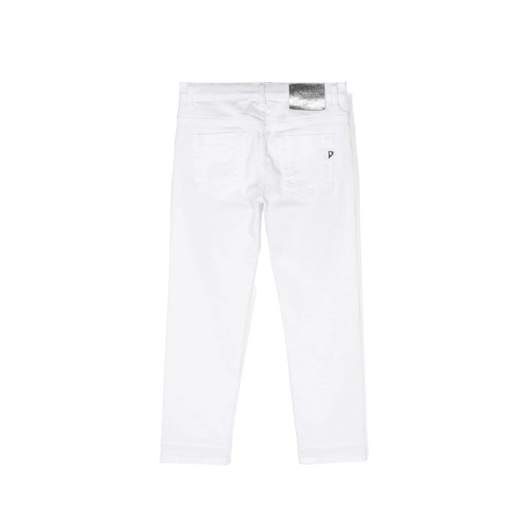 DONDUP Pantalone cotone bianco bambina