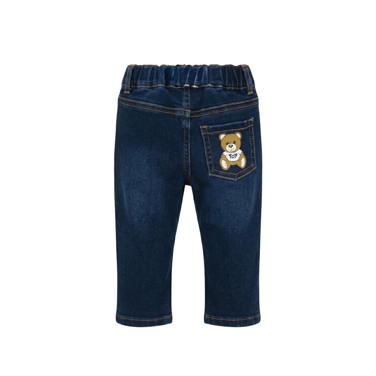 MOSCHINO Pantalone jeans blu neonato