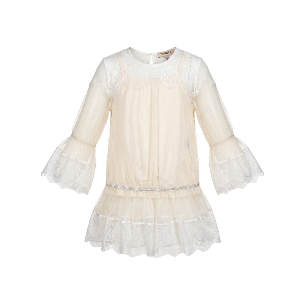 TWIN-SET Abito bianco panna...