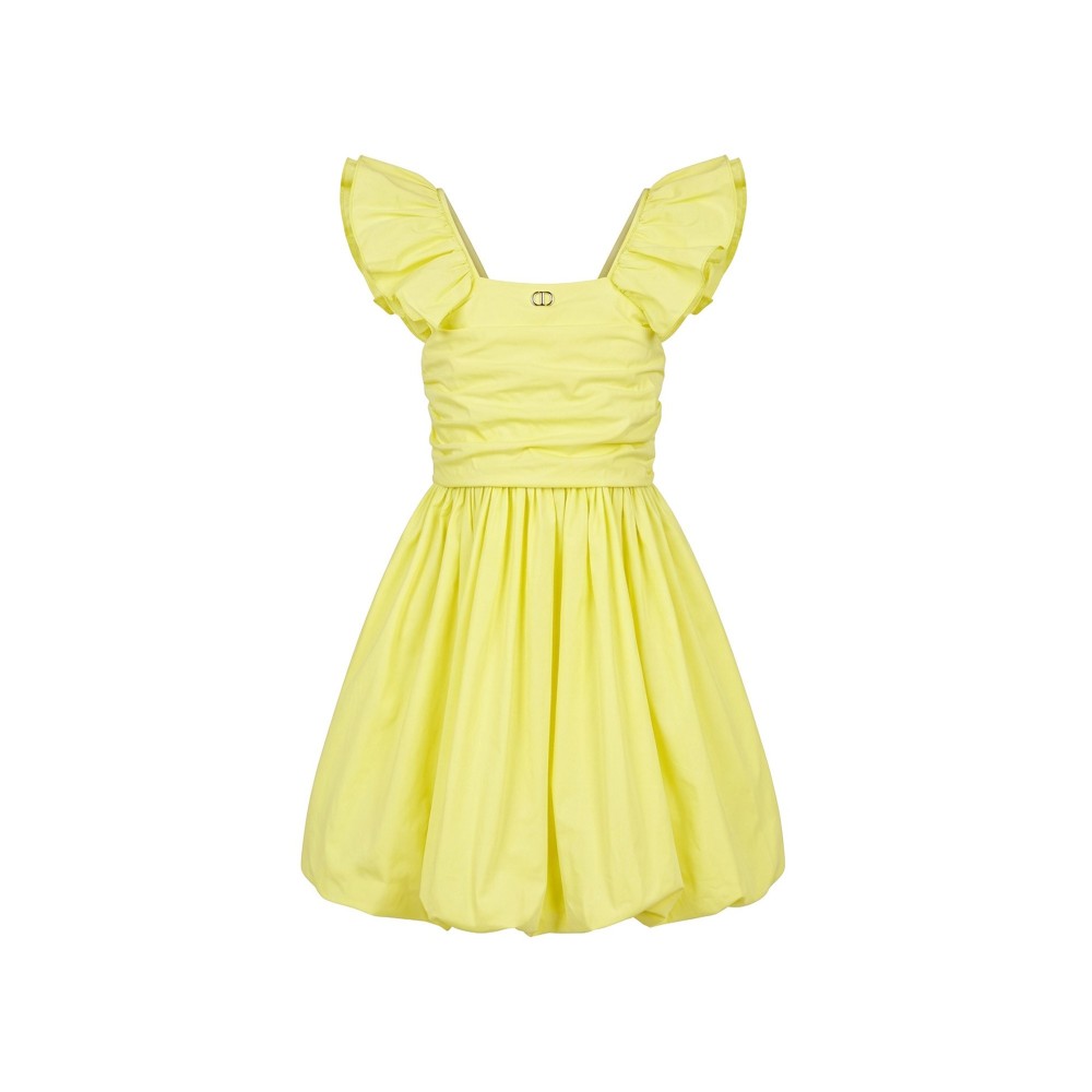 TWIN-SET Abito giallo a...