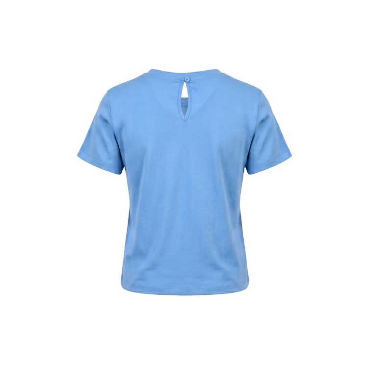 TWIN-SET T-shirt azzurra con design a inserti bambina