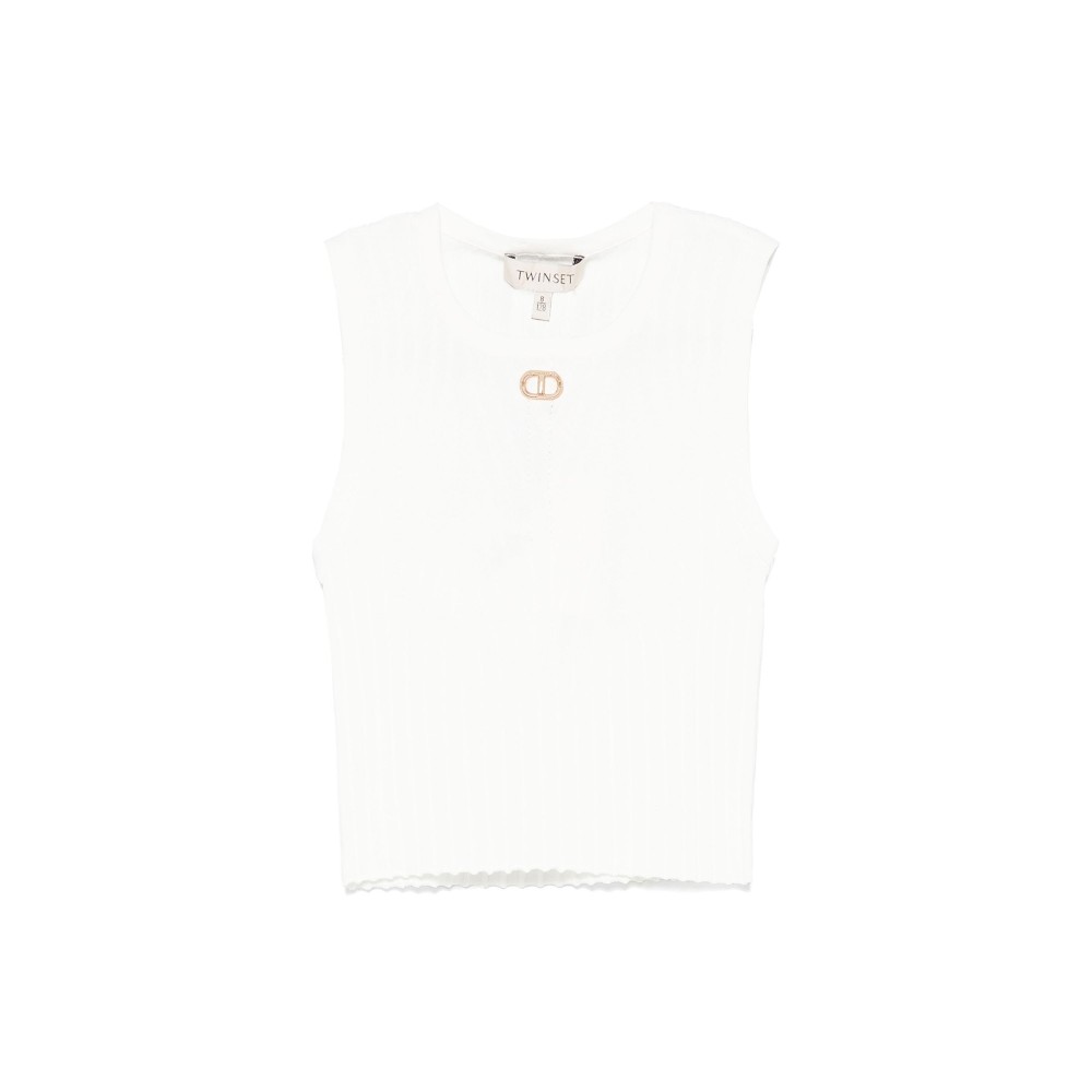 TWIN-SET Top bianco...