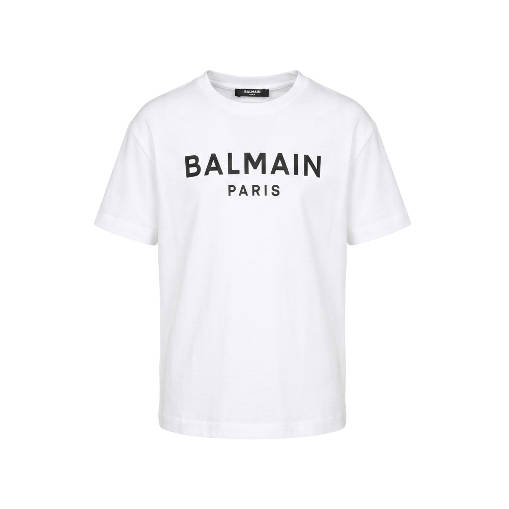BALMAIN T-shirt bianca con...