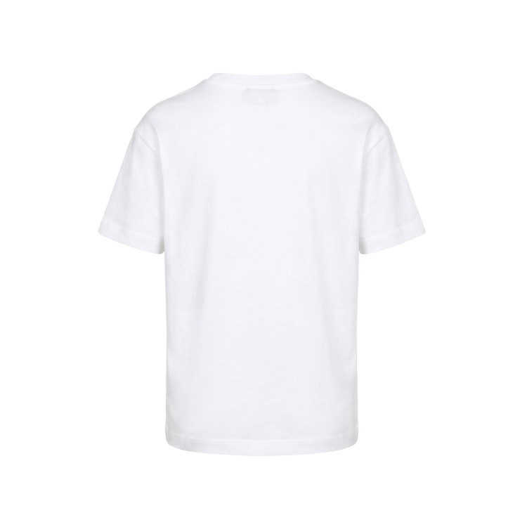 BALMAIN T-shirt bianca con logo frontale bambini