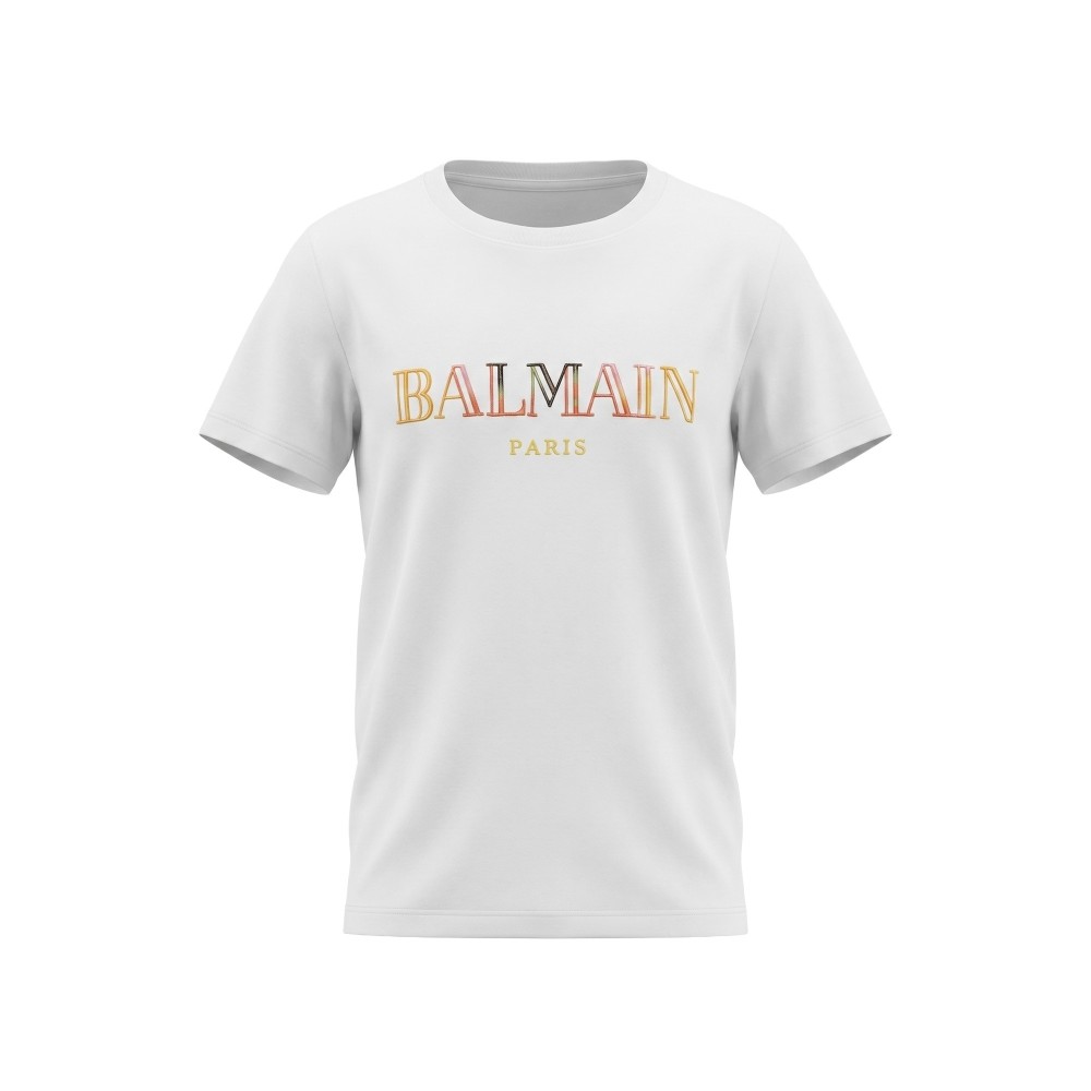 BALMAIN T-shirt bianca con...