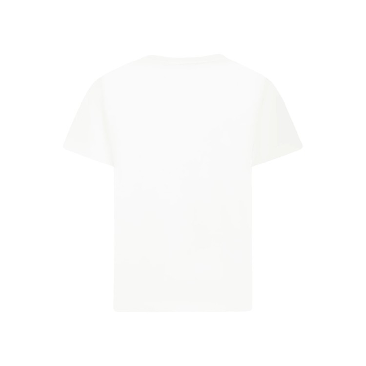BALMAIN T-shirt bianca con dettagli dorati bambina