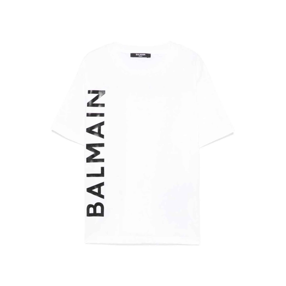 BALMAIN T-shirt bianca con...