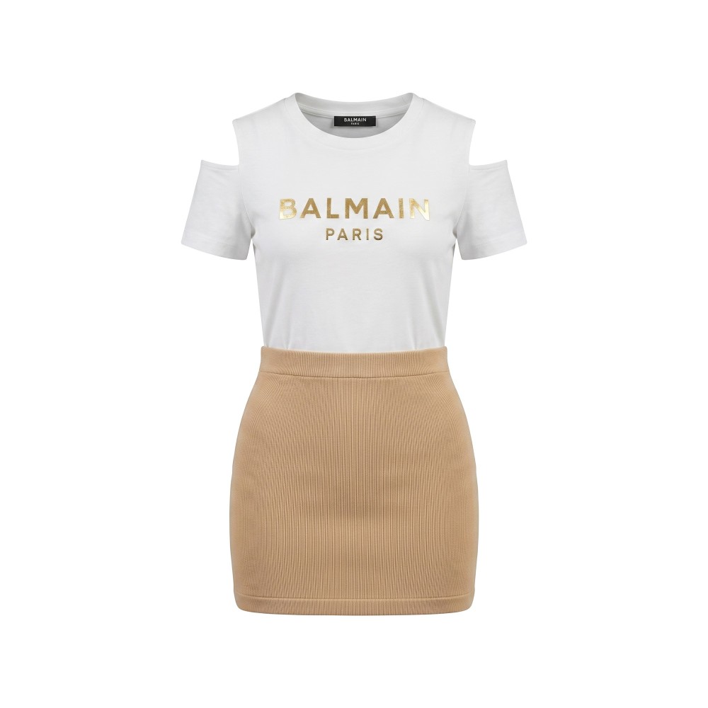 BALMAIN Abito bianco-beige...