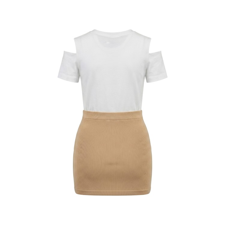 BALMAIN Abito bianco-beige bambina