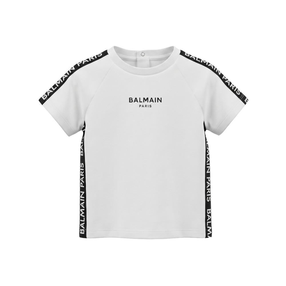 BALMAIN T-shirt  bianca con...