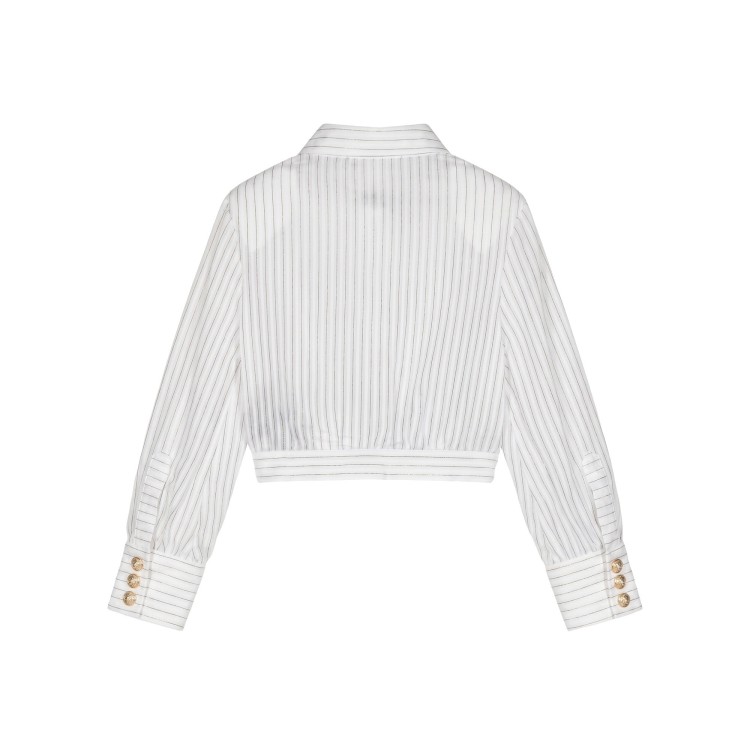 BALMAIN Camicia bianca con logo bambina