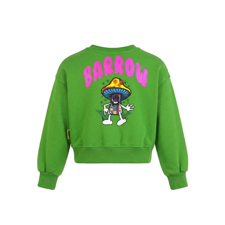 BARROW Felpa cropped verde ragazza