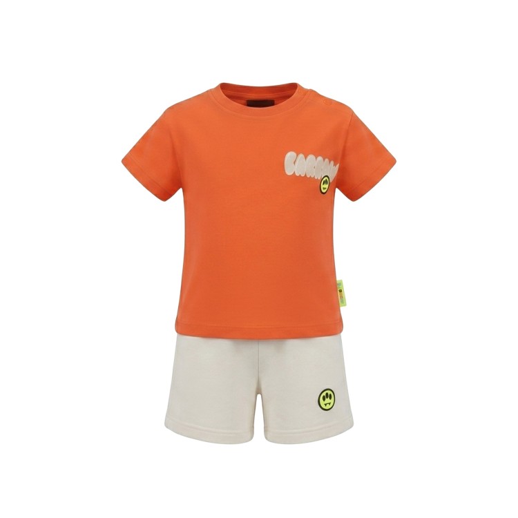 BARROW t-shirt cotone arancione neonato