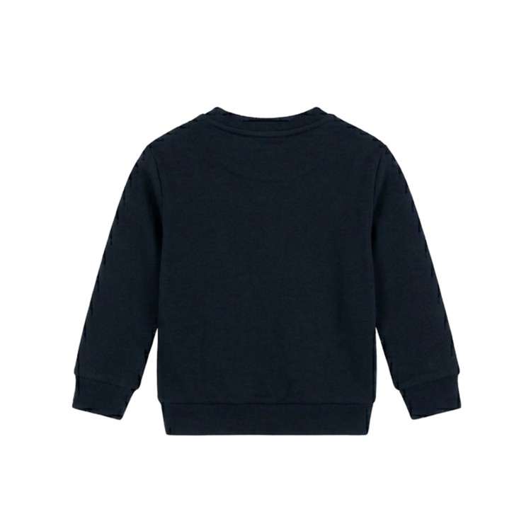 EMPORIO ARMANI Felpa girocollo blu neonato
