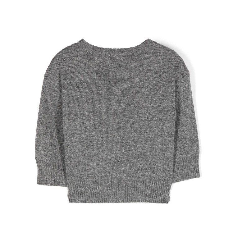 EMPORIO ARMANI Maglione grigio con intarsio neonato