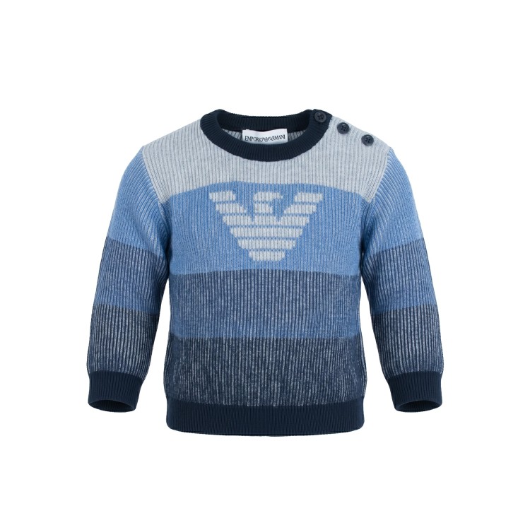 EMPORIO ARMANI Maglione lana girocollo  multicolor neonato