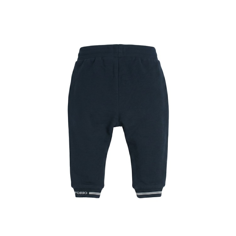 EMPORIO ARMANI Pantalone in felpa blu scuro per neonato