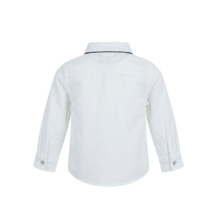 EMPORIO ARMANI Camicia contone bianca neonato