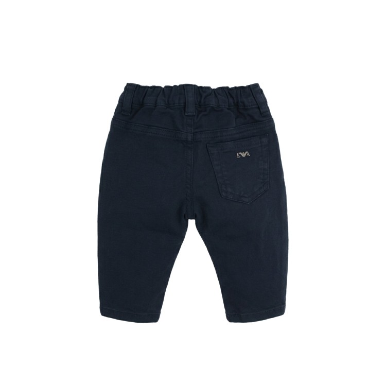 EMPORIO ARMANI Pantalone blu scuro neonato