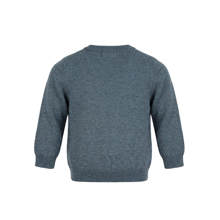 EMPORIO ARMANI Maglioncino girocollo grigio neonato