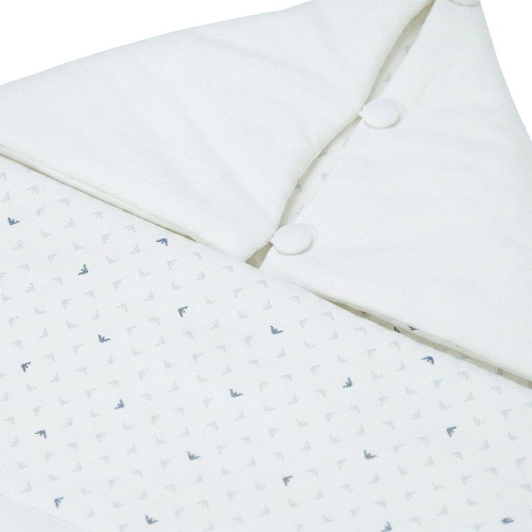 EMPORIO ARMANI Sacco nanna imbottito  panna blu neonato
