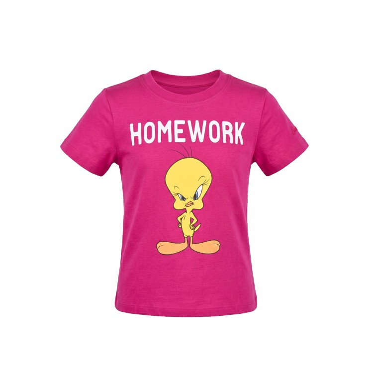 SAINT BARTH T-shirt stampata color fuxia bambina