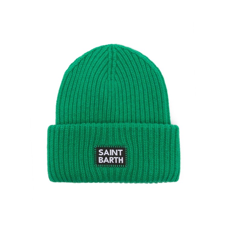 SAINT BARTH Cappello verde con logo bambini