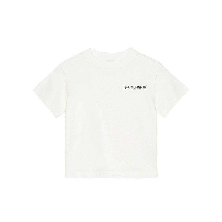 PALM ANGELS T-shirt panna con logo bambino