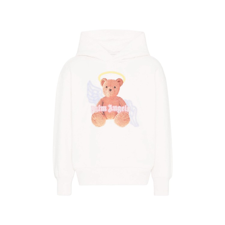 PALM ANGELS Felpa panna con Angel Bear bambina